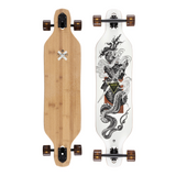 Darmaeva Bamboo Axis Longboard Complete - Blue & Gold Boardshop
