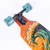 Flipside Fractal Longboard Complete - Blue & Gold Boardshop