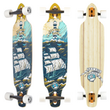 Mini Lookout Voyage Longboard Complete - Blue & Gold Boardshop