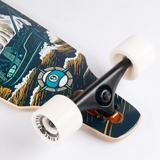 Mini Lookout Voyage Longboard Complete - Blue & Gold Boardshop