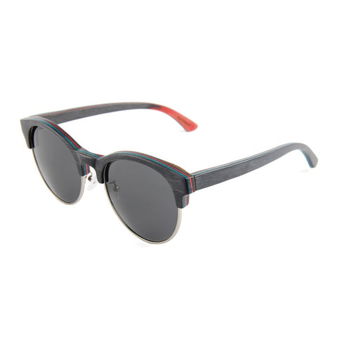 Recycled Skatedeck 1/2 Wood Handrail Sunglasses