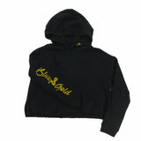 Love Note Crop Hoodie - Blue & Gold Boardshop