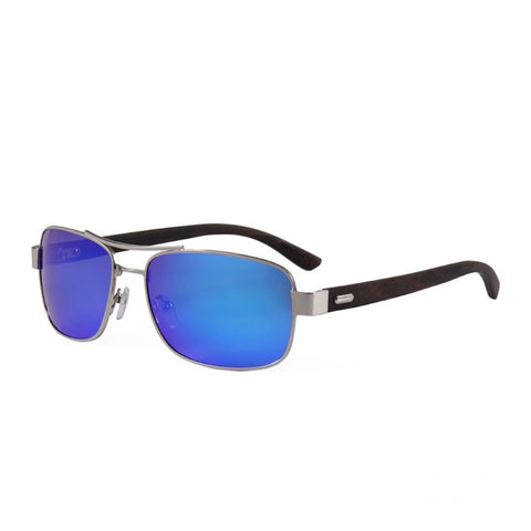 Real Ebony Wood Slim Aviator Sunglasses