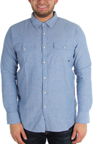Wayne L/S Woven - Blue & Gold Boardshop