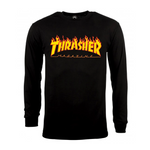 Flame L/S T-Shirts - Blue & Gold Boardshop